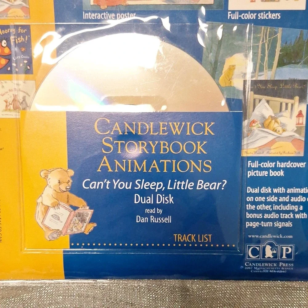 Can't You Sleep Little Bear? Book DVD Audio Stickers Poster Candlewick Press NOS